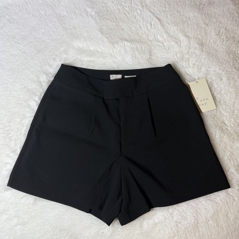 A New Day Black Tailored Trouser Shorts | High Waist | Size 0 | NWT